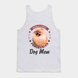 Pomeranian, World's Best Dog Mom T-Shirt Tank Top